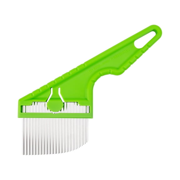 Nisaku Stainless Steel Angled Weeder, 3-inch Blade, Zassouburush Tongari