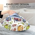 thumbnail image 4 of JSTEL Cartoon Owl Leaves Satin Pillowcase Standard Size Pillow Cases Envelope Closure Bed Pillow Cover, 20 x 26 inch, 4 of 9