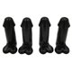 thumbnail image 1 of 4 Tapones Para Válvula De Neumático De Broma, Color Negro, De 1,8 Pulgadas, Universales Para Coches, Camiones, Motocicletas, Suv, 4 Unidades, 1 of 5