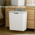 thumbnail image 2 of Hanging Kitchen Waste Bin with Lid Wall Mounted Over Door Trash Can L0K8, 2 of 6