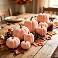 thumbnail image 5 of Mskk Halloween Artificial Foam Pumpkin 7 Pcs Set, Multi-Size Fake Pumpkins Decoration, Multi-Color Simulation Pumpkin Ornaments For Halloween Thanksgiving Fall Home Table Decor, 5 of 5