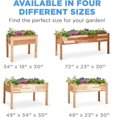 thumbnail image 4 of Jumbl Raised Garden Bed, 72 x 23 x 30 in, Canadian Cedar Wood Herb Garden Planter with Legs, 4 of 8