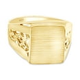 thumbnail image 3 of AFFY Men's Square Platform Signet Ring In 14k Yellow Gold Over 925 Sterling Silver, Ring Size - 10.5, 3 of 3