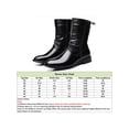 thumbnail image 2 of Colisha Mens Booties Side Zip Riding Boot Casual Pleated Mid Calf Boots Dress Non Slip Pointed Toe Winter Shoes Black 7, 2 of 8