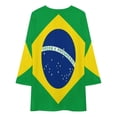 thumbnail image 3 of Brazilian Flag Loose Dress Evening Dress Summer Dresses for Women Luxury Dress Long Sleeved Dress, 3 of 4