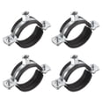 thumbnail image 1 of Unique Bargains 47 to 51mm Rigid Pipe Strap Clamps, Pipe Bracket Tube Clips 4 Pack, 1 of 5