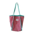 thumbnail image 3 of JennyShop Bolsa De Hombro Plaid, Bolsa De Comunicación De Gran Capacidad, Bolsa De Tote, Bolsa De Cloth De Doble Capa Ligera, Bolso De Estudiante Universitario, 3 of 8