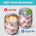 thumbnail image 4 of 12oz Stainless Steel Insulated Wine Tumbler with Lid and Straw – Double Wall Vacuum Mug for Hot & Cold Drinks, 304 Steel Interior, Sweat-Free Design, 4 of 5