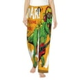 thumbnail image 2 of Goofa Cool Dinosaur Playing Guitar Printed Soft Pajama Pants for Women, Wide Leg Comfy Casual Lounge Yoga Pants-XX-Large, 2 of 9