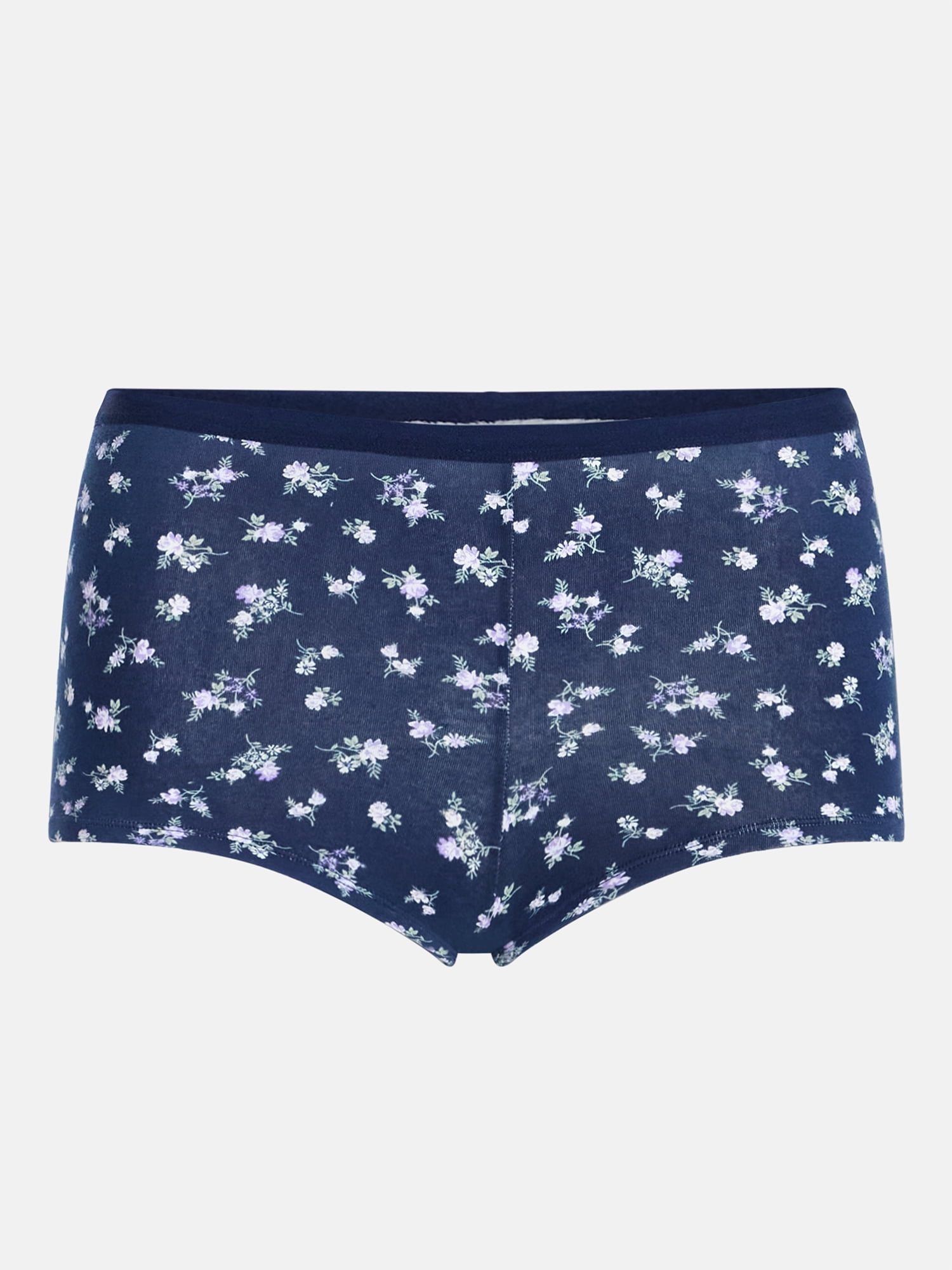 Joyspun Women's Cotton-Blend Boyshort Panties, 6-Pack, Sizes S-XXXL