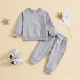 thumbnail image 2 of xaweyi Fall Baby Boy Pant Set Toddler Crewneck Long Sleeve Pullover Sweatshirt Sweatpant 2Pcs Winter Outfits Clothes,Sizes 18-24 Months, 2 of 5