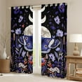 thumbnail image 2 of Manfei Dreamy Purple Butterfly Blackout Curtains Set of 2 (52x84 Each), Mystic Galaxy Moon Window Curtains, Mandala Jungle Floral Curtains and Drapes, Living Room Curtains Decor, 2 of 6