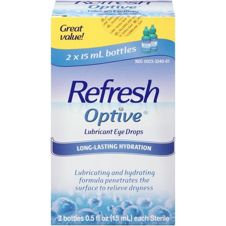 Refresh optive lubricant eye drops, 0.5 oz, 2 Pk