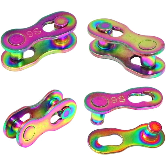 4 Pairs Bicycle Missing Link 9 Speed Chain Reusable Steel Bike Chain Link