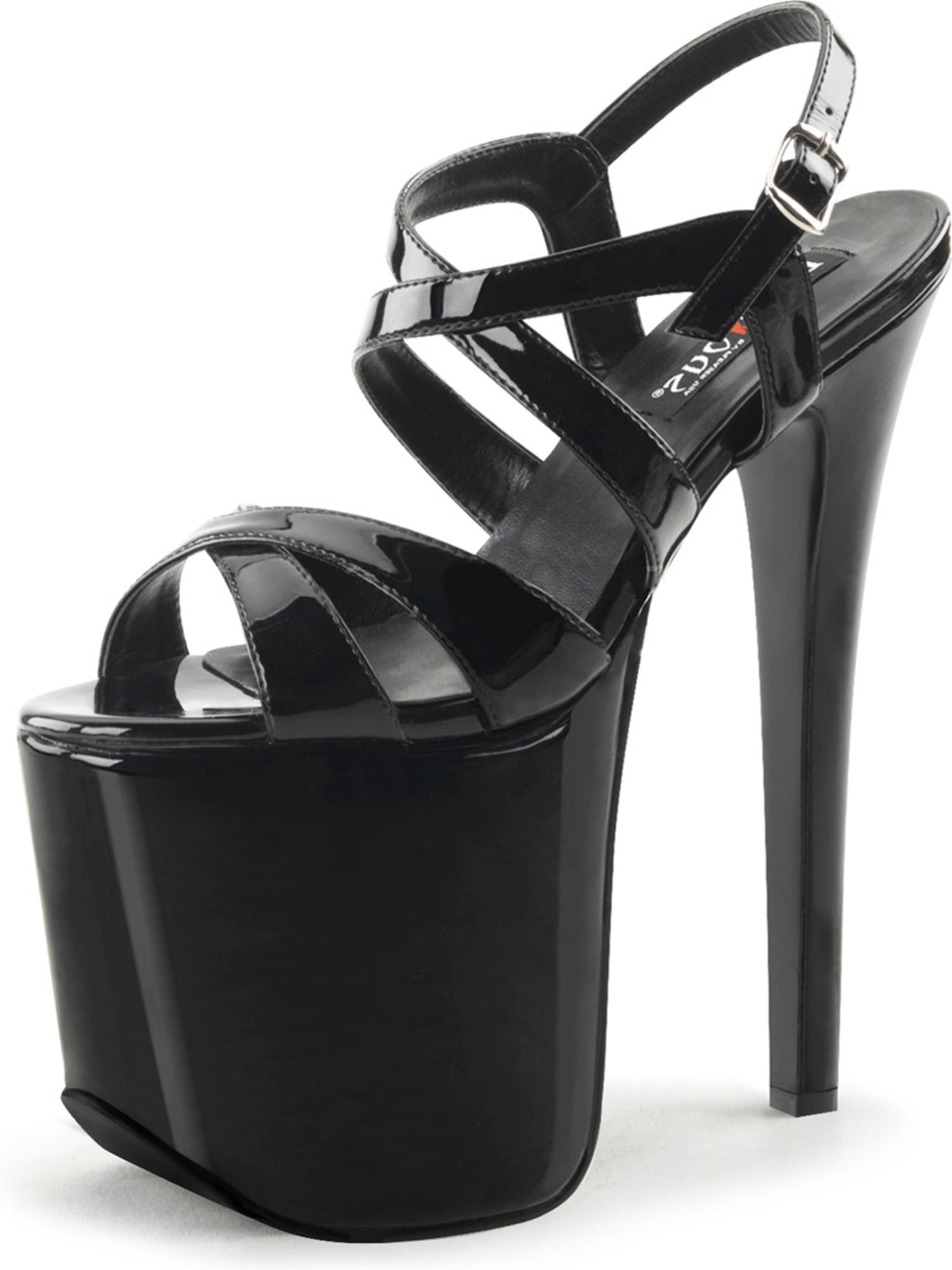 4 inch black strappy heels