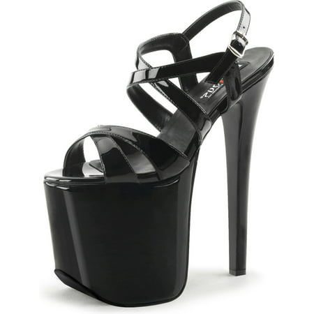 SummitFashions - Womens Black Dress Shoes Platform Sandals Strappy ...