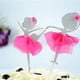 thumbnail image 4 of Yuarrent Decoración para tarta con purpurina esencial para fiesta de cumpleaños, bailarina de bailarina vívida y soñadora Herramientas y accesorios para hornear Rosa plateada, 4 of 5