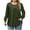 Army Green, variant on Plus Size Womens Tops Long Sleeve Crewneck Womens Tunic Tops Fashion Pleated Flowy Tops for Women Casual Loose Going Out Tops for Women L-5XL