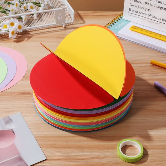 HOMEMAXS 500 Sheets Cardboard Circles Color Origami Paper Pastel Construction Paper Colored Printer Paper For Crafts Decorations