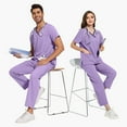 thumbnail image 3 of Operating room hand washing clothes, men's and women's short-sleeved quick-drying brush hand clothes, doctor and nurse work clothes, summer thin nurse clothes, 3 of 7