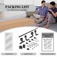 thumbnail image 4 of 64" x 80" 1-Lite Mirror White Primed Solid Core Sliding Bypass Barn Door Double Doors With Hardware Kit, 4 of 9