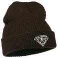 thumbnail image 5 of Diamond Embroidered Watch Cap - Brown OSFM, 5 of 5
