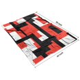 thumbnail image 4 of Red and Black Modern Art Geometric Blanket,Comfortable Soft Flannel Throw Blanket,All Season,Warm Lightweight Blankets for Sofa Bed Couch Living Room Chair,40"x50"(100x130cm), 4 of 4