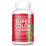 Health Plus Super Colon Cleanse Laxative Capsules, 60-Count