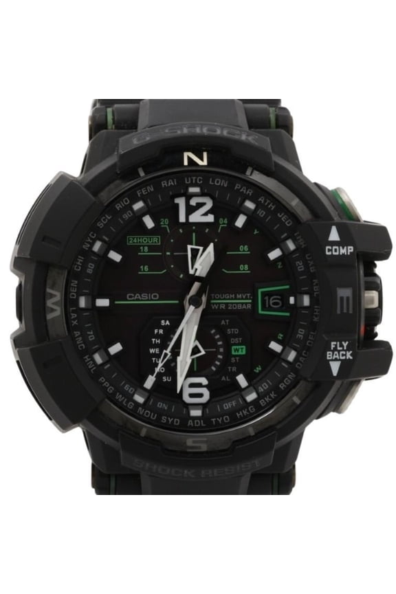 Pre-Owned CASIO G-SHOCK MASTER OF G - AIR GRAVITYMASTER GW-A1100-1A3JF Black Resin Men's Analog...
