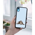 thumbnail image 5 of WIRESTER Shockproof Soft Rubber Cover Case for Apple iPhone XR 6.1", Basset Hound Dog Lying Down Looking Up On Light Blue Background, 5 of 5