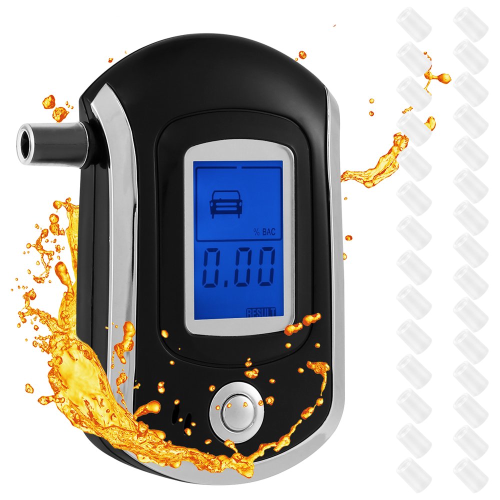 Alcootest Overmax AD-05 – Portable, écran LCD, Usage Unique – Simple Et Fiable Pour Contrôler Votre Taux D'alcool