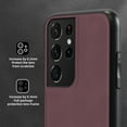 thumbnail image 6 of Mantto PU Leather Case for Samsung S21 Ultra, Retro Premium Luxury Slim Soft Non-Slip Grip Flexible Bumper Shockproof Full Body Protective Cover Phone Cases for Samsung Galaxy S21 Ultra, Wine Red, 6 of 8