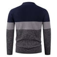 thumbnail image 6 of FYDUU Men's Pullover Sweaters Fall/Winter Mens Color Block Collar Sweater Fashionable Oversized Knitwear For Men Soft Comfy Sweaters, 6 of 6