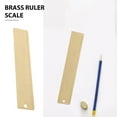 thumbnail image 6 of Minkissy Thickened Copper Straight Ruler with Brass Finish, Compact Measuring Tool, 1 Piece, 6 of 7