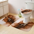 thumbnail image 2 of Blue Marble Bath Mat 3 Piece Bathroom Rug Set, Modern Ombre Abstract Ink Painting Art Non Slip Bath Rug Contour Mat and Toilet Lid Cover, Absorbent Shower Mats Soft Bath Rugs and Mats Sets, 2 of 8