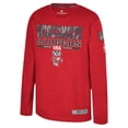 thumbnail image 2 of Youth Colosseum Heather Red Wisconsin Badgers OHT Military Appreciation Oorah Long Sleeve T-Shirt, 2 of 4