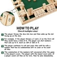 thumbnail image 2 of Shut The Box Dice Game,Classic 4 Sided Wooden Board Game Flip 10 Numbers Classic Tabletop Games for 2-4 Player Green(8.6 inch), 2 of 7