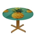 thumbnail image 3 of RUIYC Round Table cover Stain-Resistant Wipeable Polyester Geometric Pineapple Round Table Cover for Indoor Outdoor Picnic Patio Party Dining Room Kitchen Decor Family Dinner, 3 of 7
