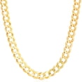 thumbnail image 2 of Floreo 10k Yellow Gold (3.1mm, 4mm, 5mm, 6mm, 7mm, 8.5mm, 10mm, 11.5mm) Solid Cuban Curb Chain Necklace, 2 of 4
