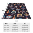 thumbnail image 5 of Bingfone Mushroom Doodle Print Flannel Fleece Blanket Throw Blanket For Bed,Sofa,Couch,Travel,Camping(60"X50"), 5 of 9
