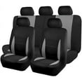 thumbnail image 2 of Flying Banner Black Gray Polyester Fabric, Breathable Material, Car Seat Covers Full Set, 9 Pieces, 2 of 7