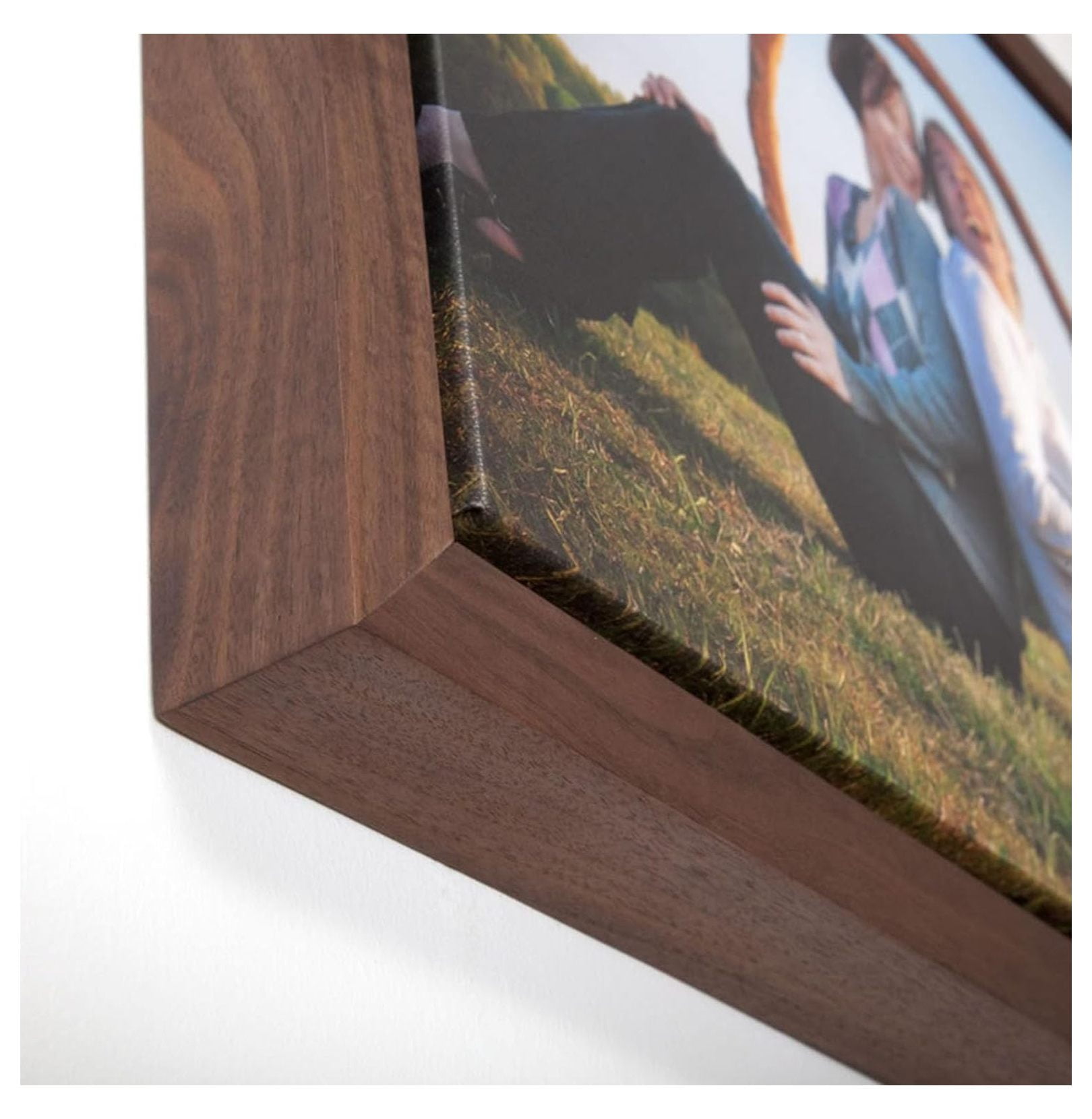 Floater Frame for 1.25 thick Canvas, Available in 25+ size and 4 Color, Perfect Floating Frame for Finished Canvas Artist Panel Oil Painting Wall Art Décor (Dark Oak Frame, 12x12)
