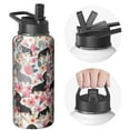 thumbnail image 1 of Pet Pattern Insulated Water Bottle with Paw Print - 18/8 Stainless Steel Construction & Copper Layer Technology, 1 of 6