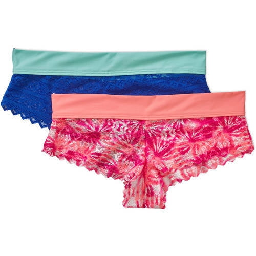 No Boundaries Nylon Stretch Ladies Hipster Panty, 2 pack Walmart