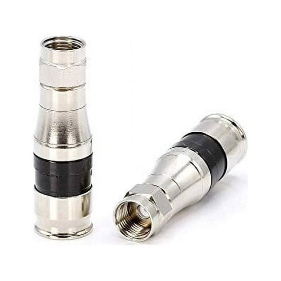 THE CIMPLE CO - RG11 Coaxial Cable Connectors - Coax Compression Fittings w Water Tight - 10 ea