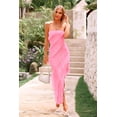 thumbnail image 3 of Vestido PRETTYGARDEN Largo Sin Tirantes con Volantes Rosa Claro XL, 3 of 8