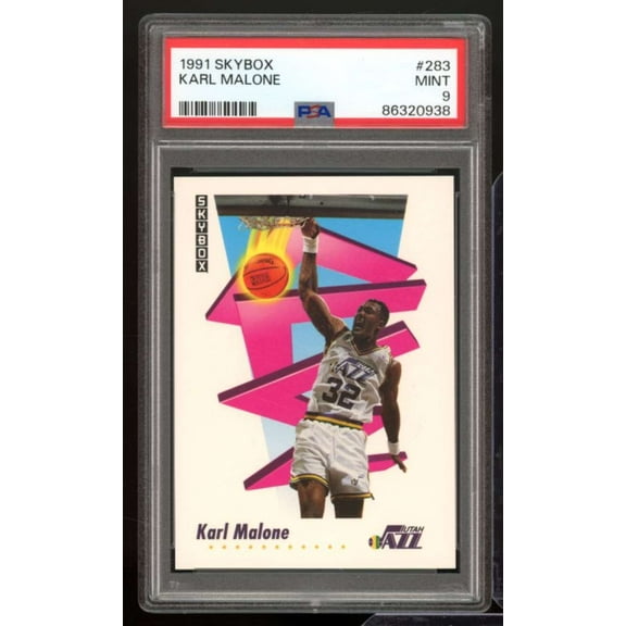 Karl Malone Card 1991-92 Skybox #283 PSA 9