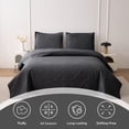 thumbnail image 5 of Beartech Quilt Set Queen Size Black Bedspread Coverlet Microfiber Bedding Lightweight Reversible Set, 5 of 7