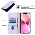 thumbnail image 3 of Compatible with iPhone 13 Mini Classic Embossed PU Leather Case with Card Holder Shockproof Cover, 3 of 5