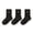 Black, variant on Girls Ruffle Crew Socks, 3-Pack Mixed Fabric Socks, Seamless Cute Kids Socks for Everyday Wear (3–11 Years)